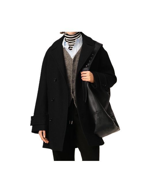 Caban corto in lana vergine. Ami Paris | FCO480.WV0078001 BLACK
